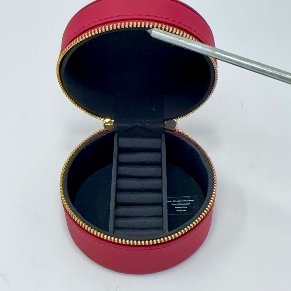 Dolce & Gabbana Beauty Jewelry Box Burgundy Travel Case Ring Bracelet Full Zip - Picture 5 of 7